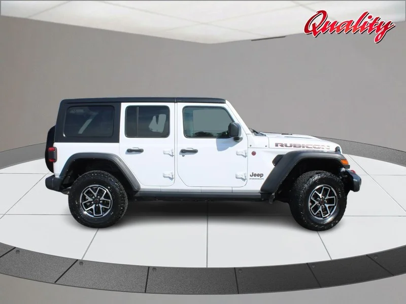 Used 2024 Bright White Clearcoat Jeep Rubicon image 2