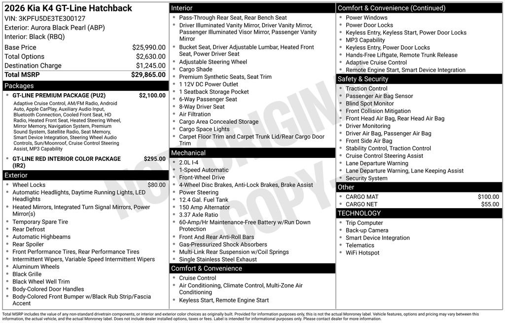 New 2026 Aurora Black Pearl Kia GT-Line image 6