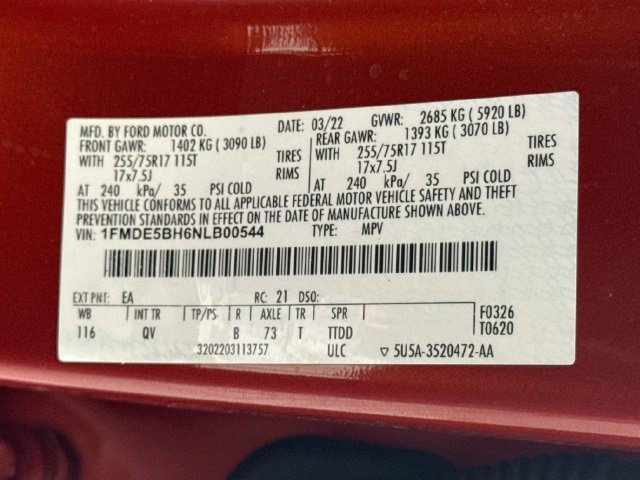 Used 2022 Hot Pepper Red Metallic Tinted Clearcoat Ford Big Bend image 36