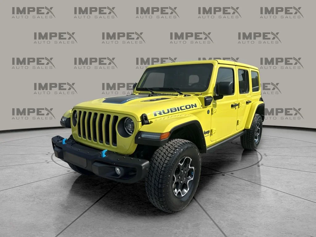 Used 2023 Yellow Jeep Rubicon 4xe image 1