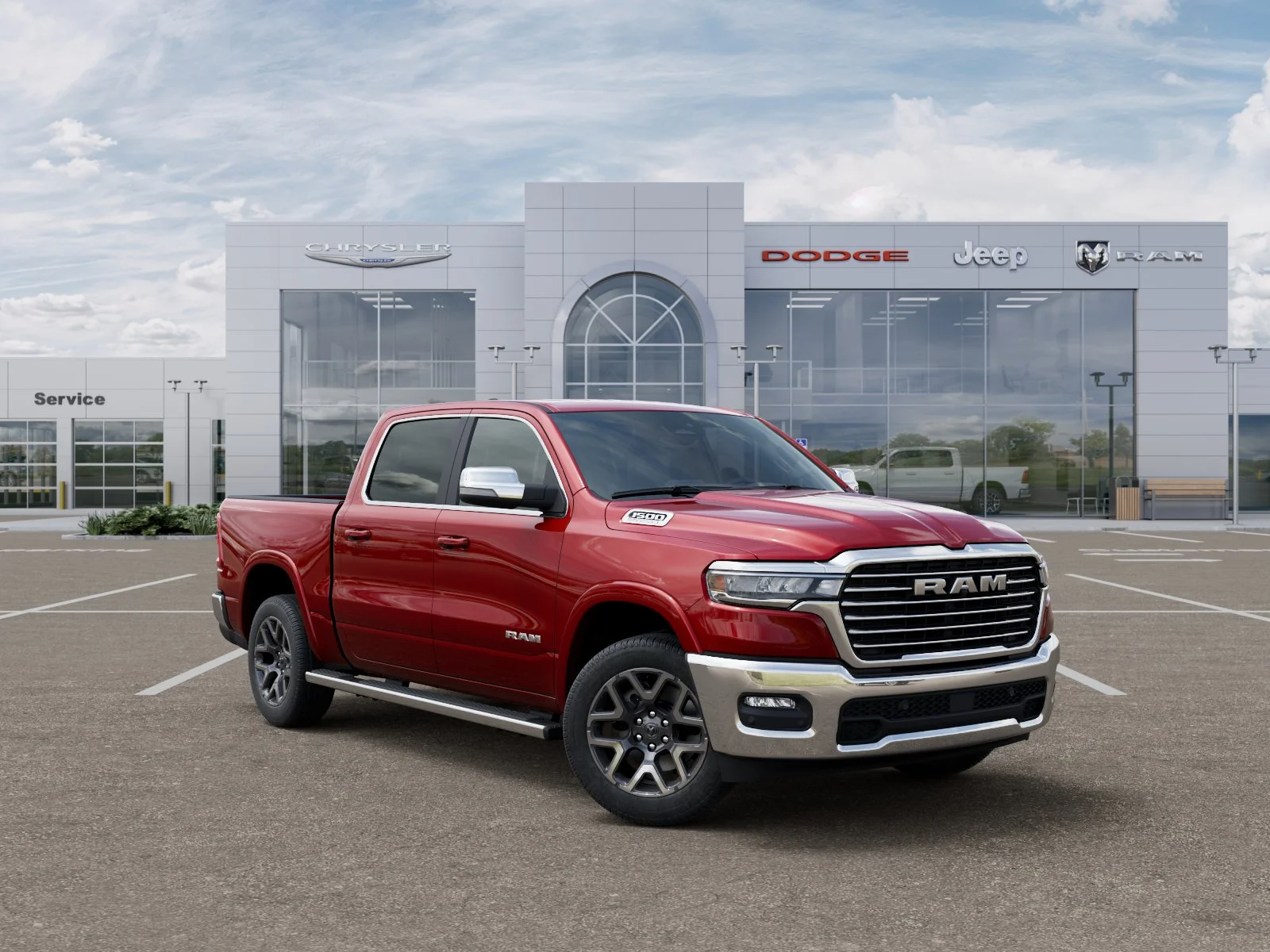 New 2026 Molten Red Pearl-Coat Exterior Paint RAM Laramie image 5