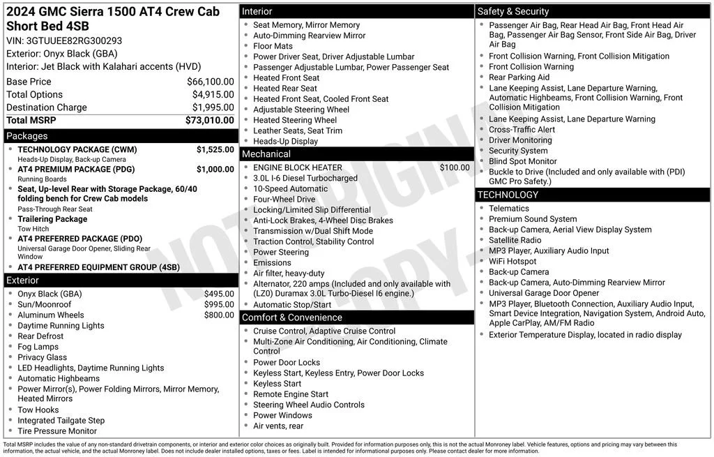 Used 2024 Onyx Black GMC AT4 image 45