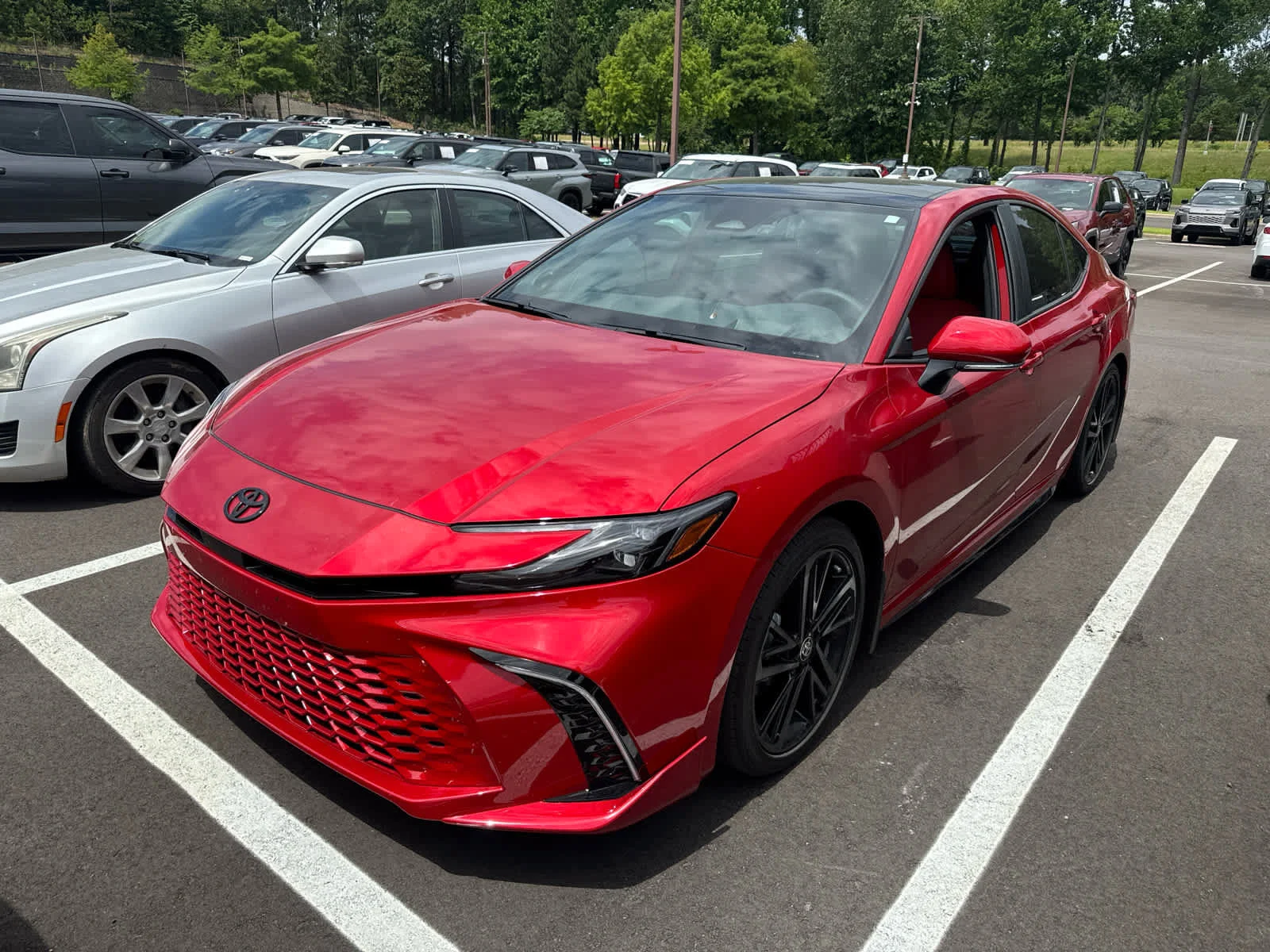 Certified Used 2025 Supersonic Red Toyota XSE image 2