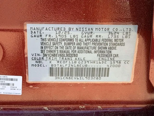 New 2025 Scarlet Ember Tintcoat Nissan SV image 24