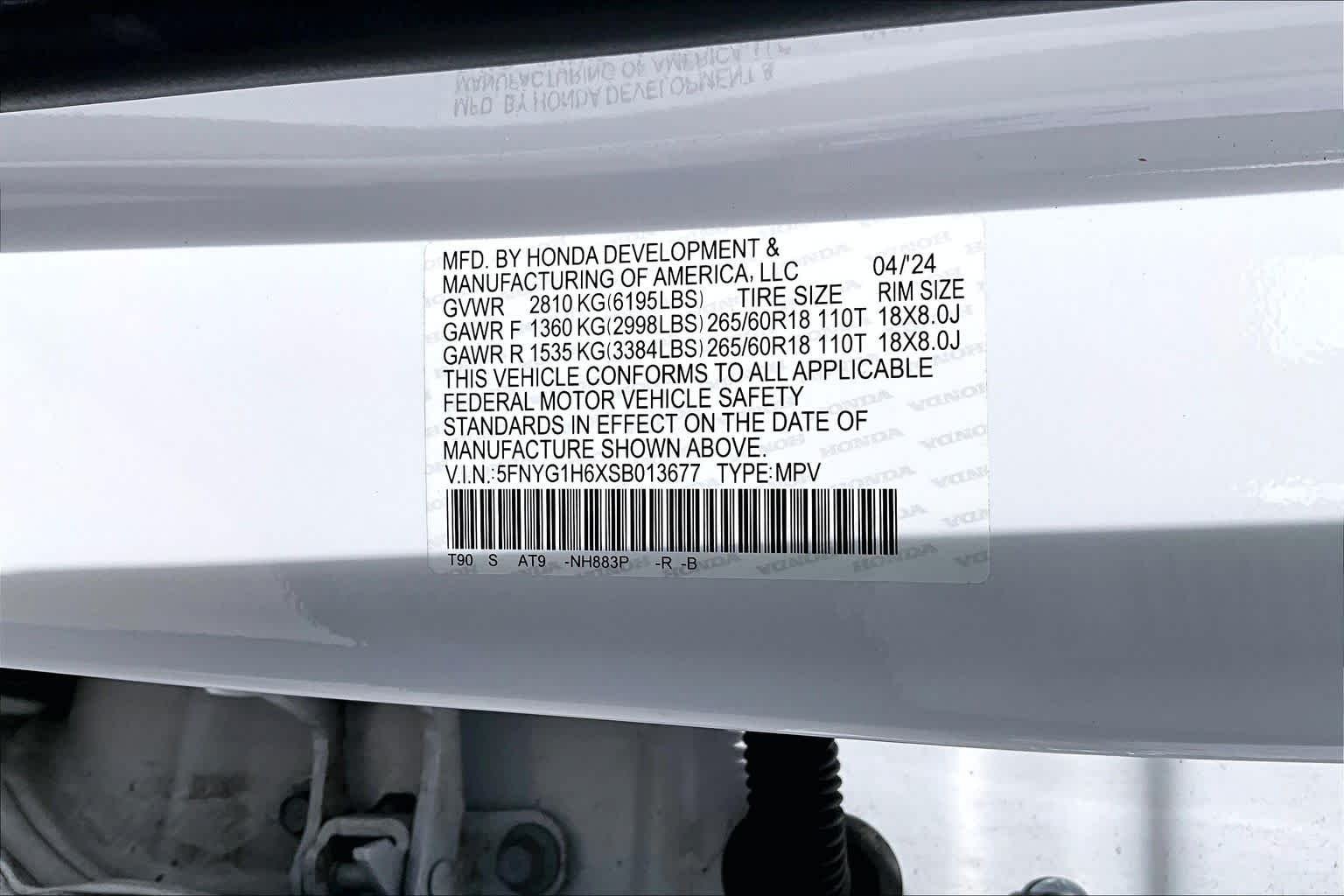 Used 2025 Platinum White Pearl Honda TrailSport image 35