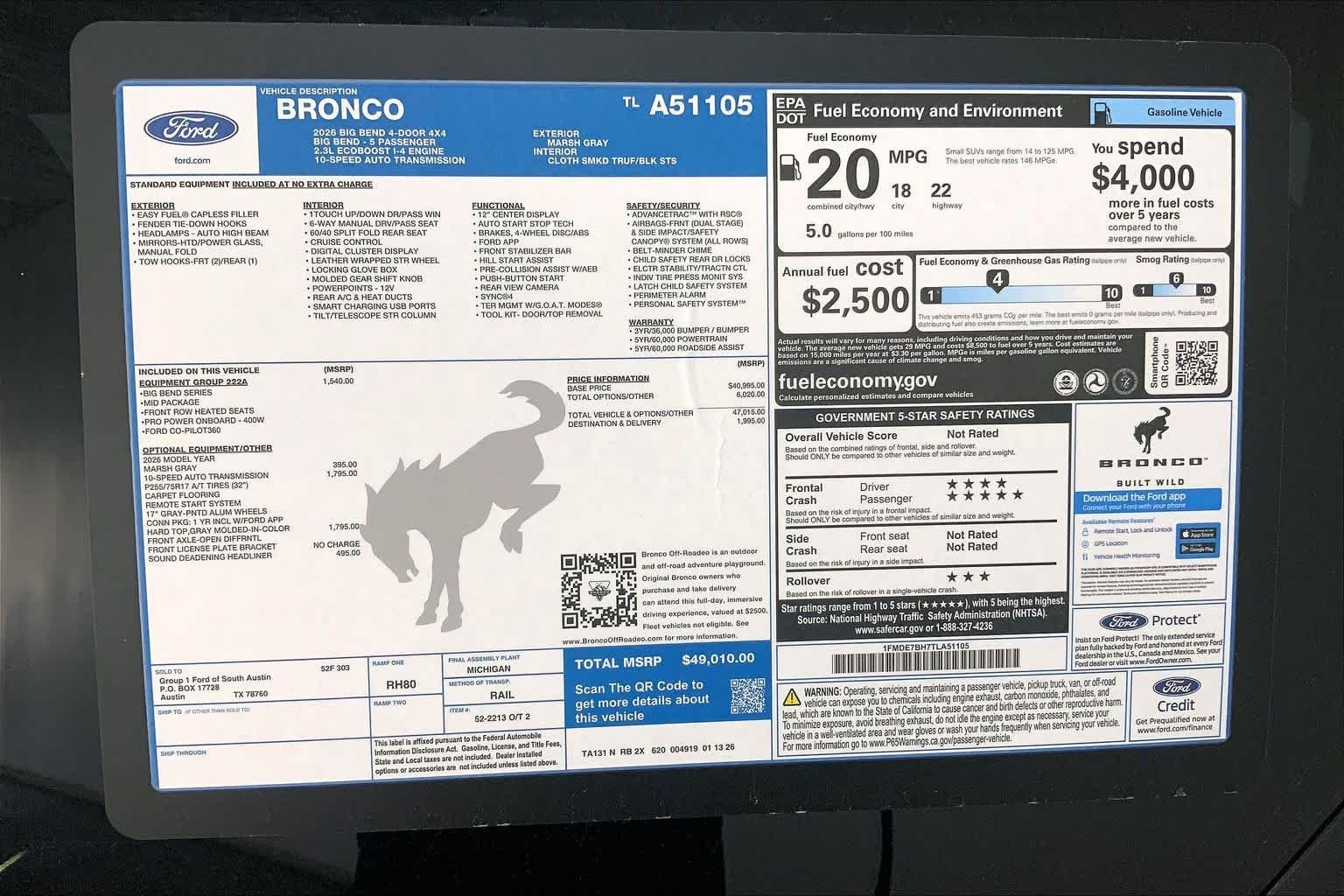 New 2026 Marsh Gray Ford Big Bend® image 21