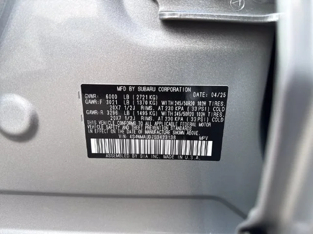 Used 2025 Ice Silver Metallic Subaru Touring image 17