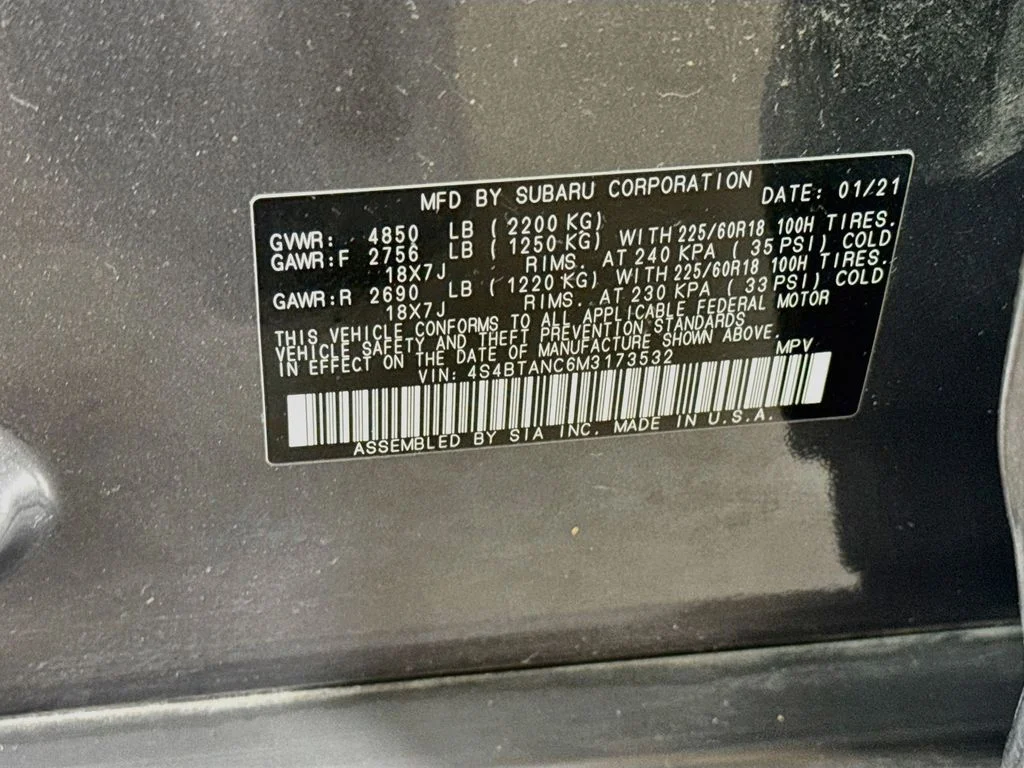 Used 2021 Gray Subaru Limited image 42
