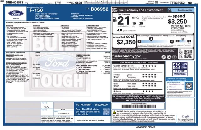 New 2026 Agate Black Metallic Ford XLT image 4