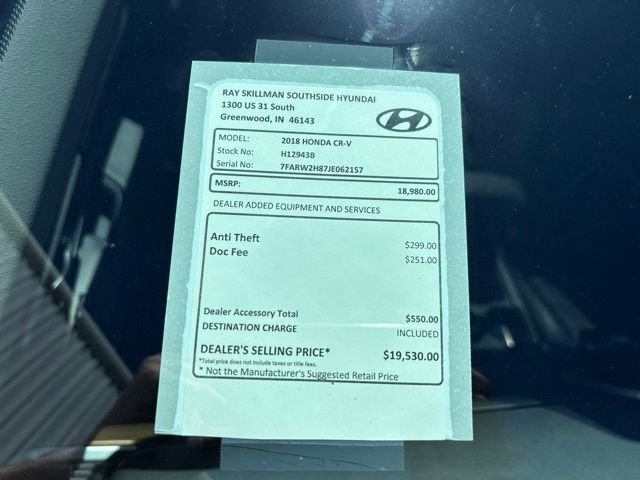 Used 2018 Silver Honda EX-L image 2