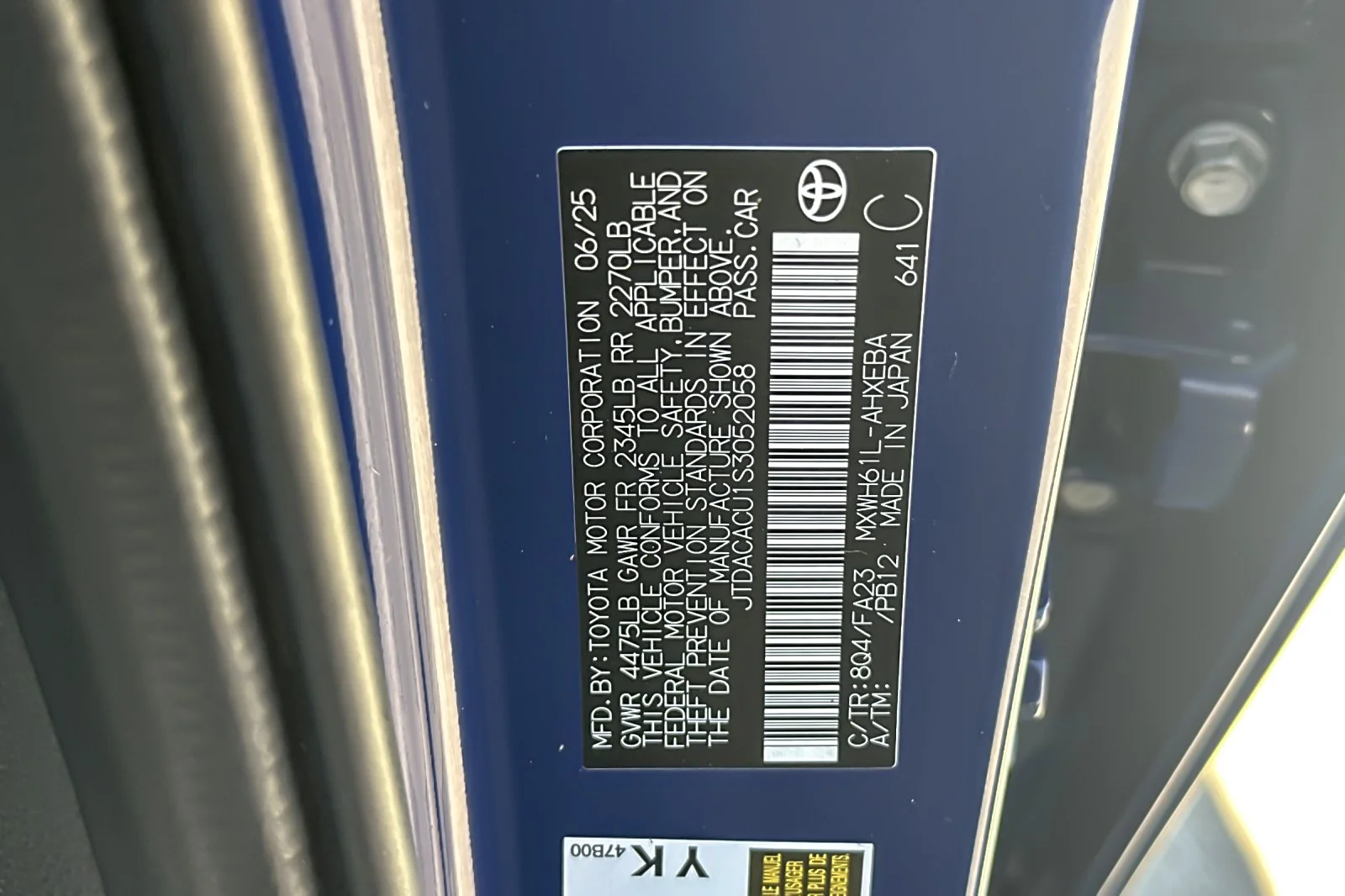 Certified Used 2025 Reservoir Blue Toyota SE image 26