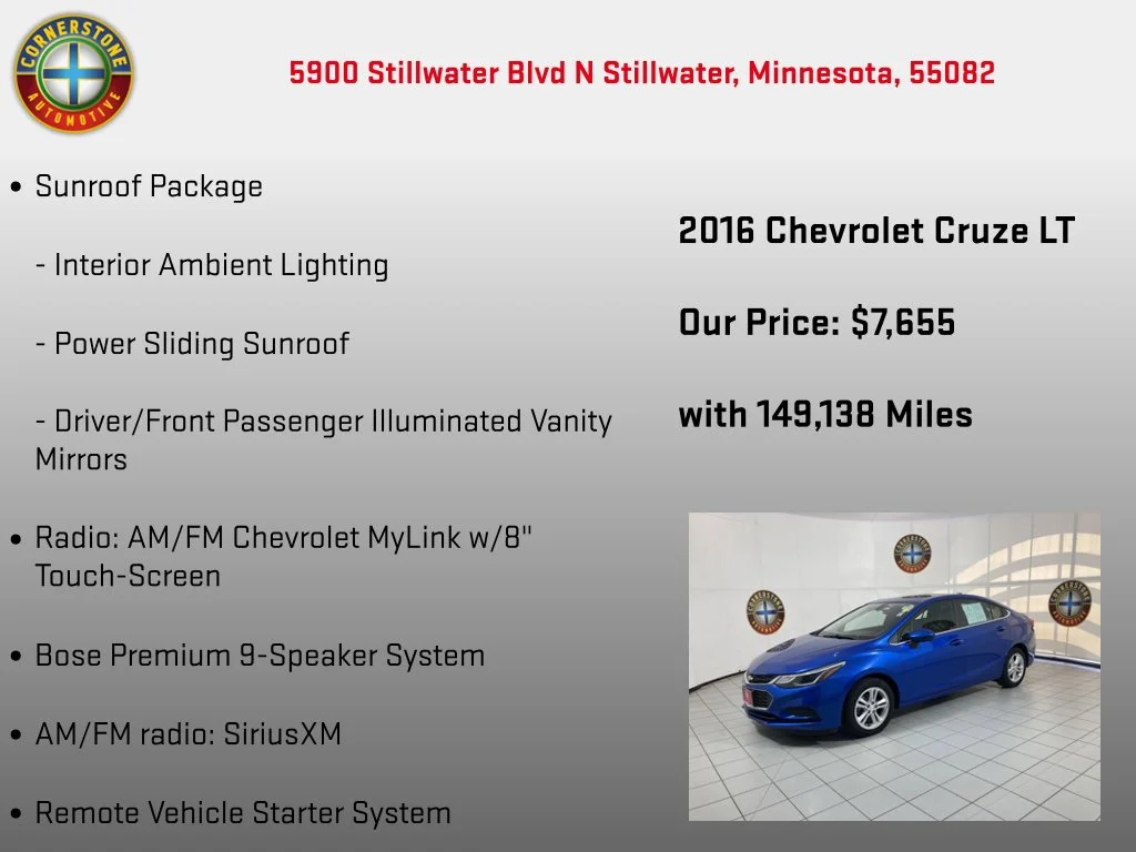 Used 2016 Blue Chevrolet LT image 15
