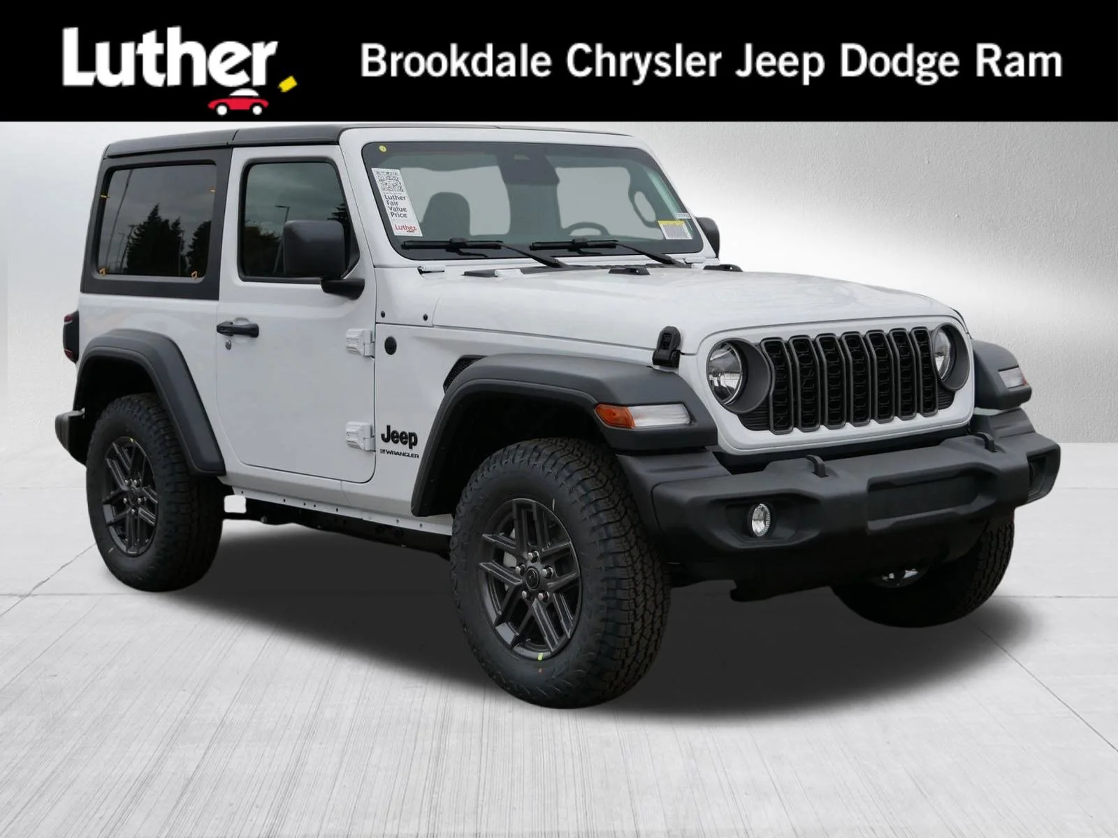 New 2026 Bright White Clear-Coat Exterior Paint Jeep Sport S image 1