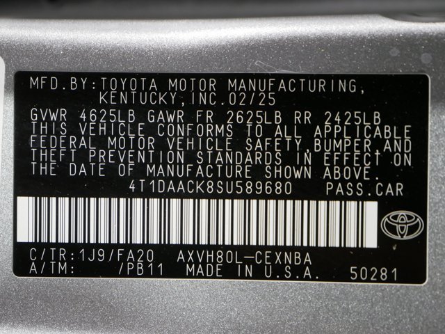 Used 2025 Celestial Silver Metallic Toyota LE image 31