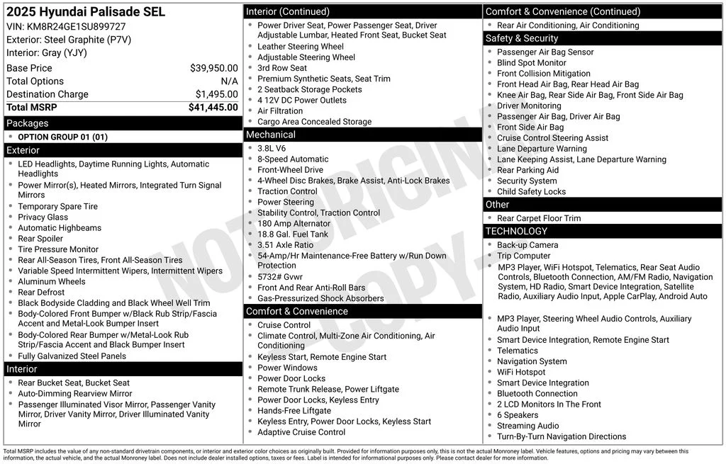 Used 2025 Gray Hyundai SEL image 2