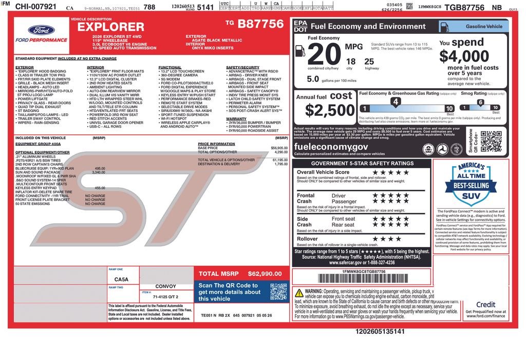 New 2026 Agate Black Metallic Ford ST image 2