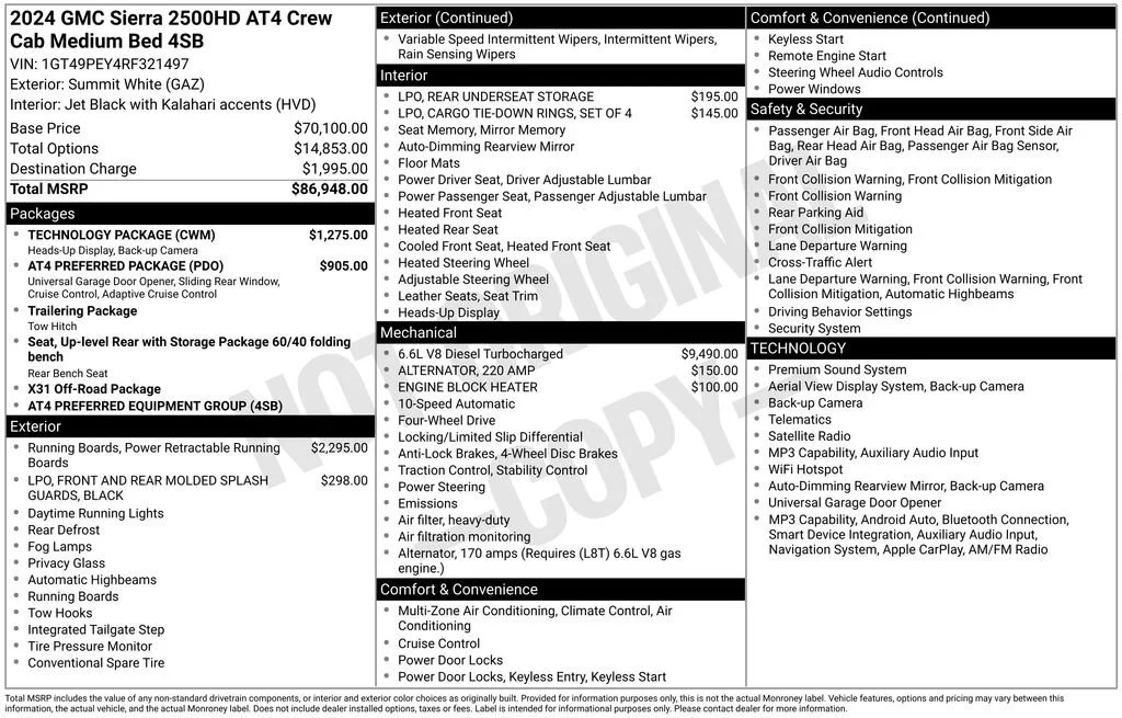 Used 2024 Summit White GMC AT4 image 26