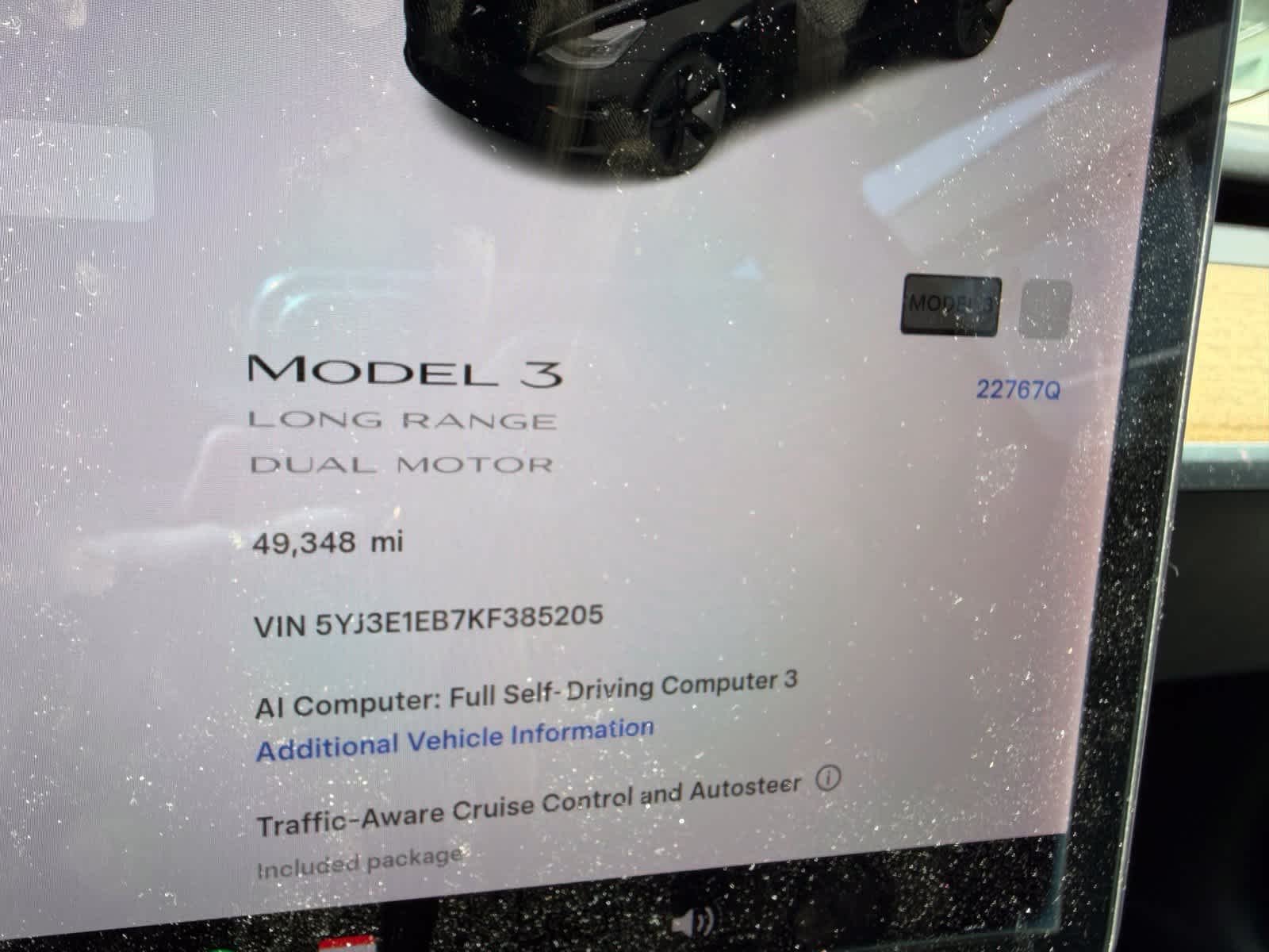 Used 2019 Solid Black Tesla Long Range image 7
