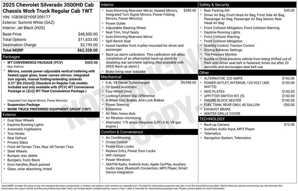 2025 Chevrolet Silverado 3500 HD Work Truck - Photo 8