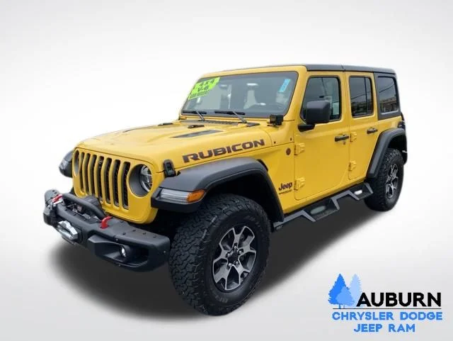 Used 2021 Yellow Jeep Unlimited Rubicon image 4