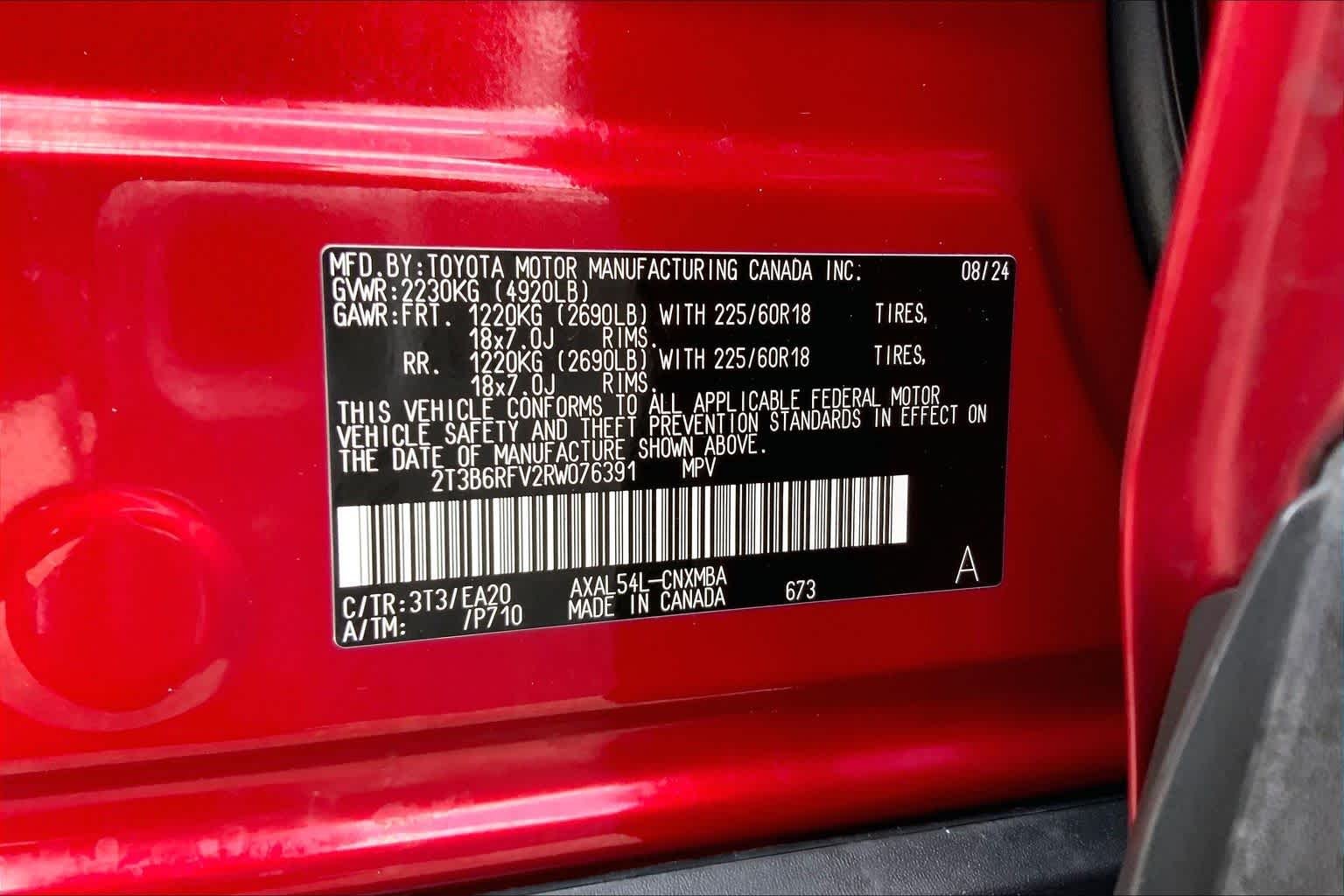 Used 2024 Ruby Flare Pearl Toyota Hybrid XLE Premium image 36