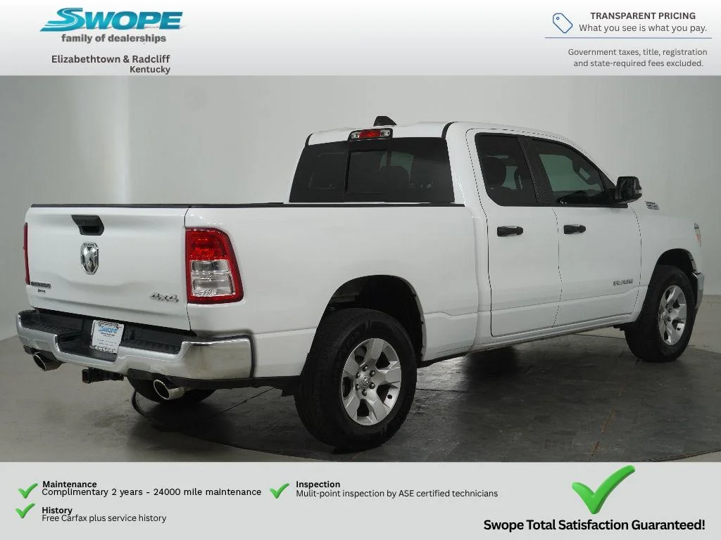 Used 2023 Bright White Clearcoat Ram Big Horn image 3