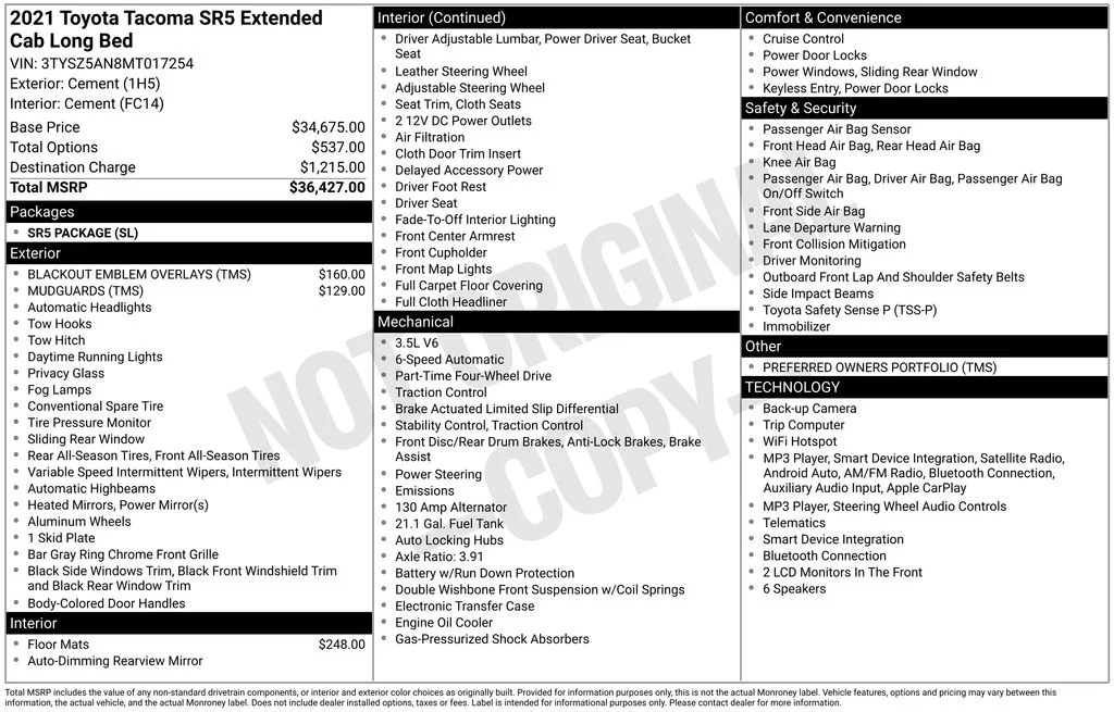 Used 2021 Gray Toyota SR5 image 2