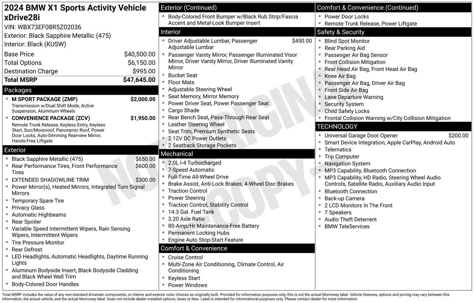 Certified Used 2024 Black Sapphire Metallic BMW xDrive28i image 2