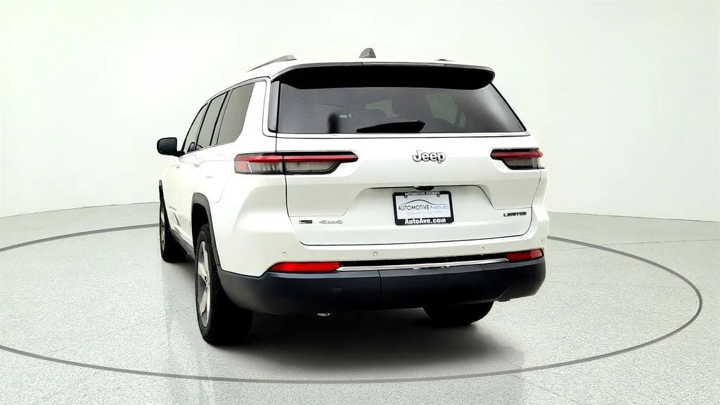 Used 2022 Bright White Clearcoat Jeep Limited 4x4 w/ Panoramic Roof, Navigation & 20