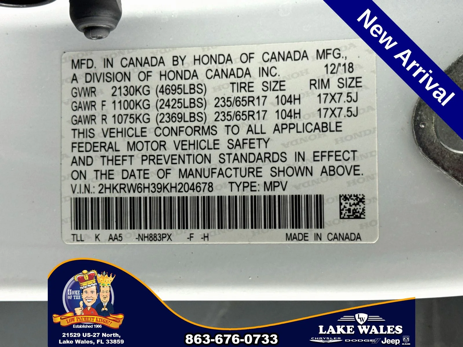 Used 2019 White Honda LX image 30