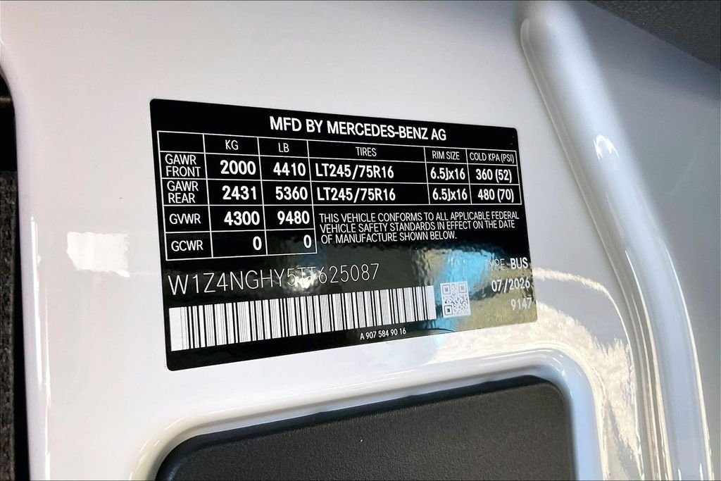 New 2026 Arctic White Mercedes-Benz Passenger 170 WB image 13