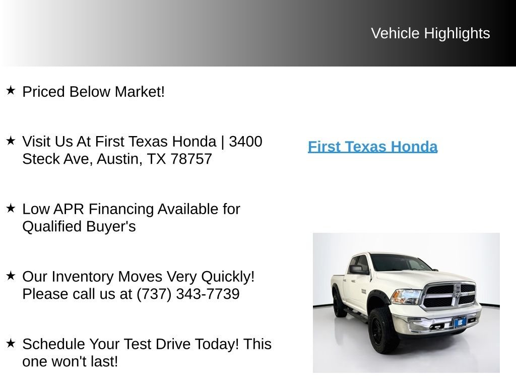 Used 2018 Bright White Clearcoat Ram SLT image 9