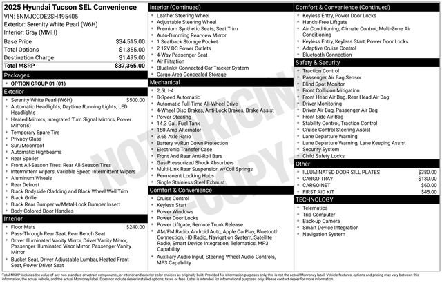 Certified Used 2025 White Hyundai SEL Convenience image 29