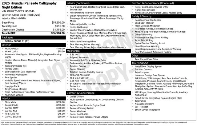 Used 2025 Black Hyundai Calligraphy Night Edition image 7