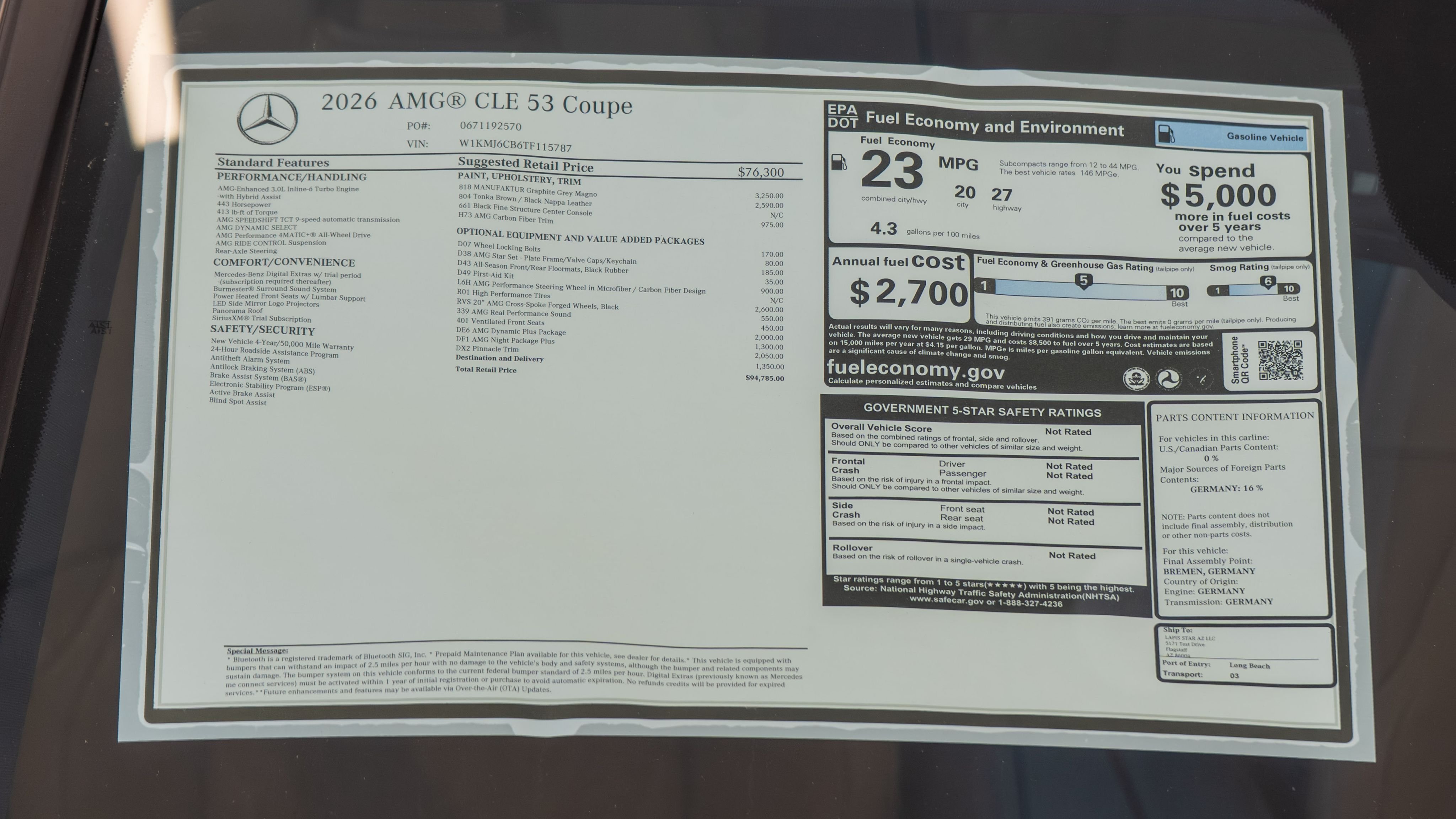 New 2026 MANUFAKTUR exclusive graphite grey magno Mercedes-Benz CLE 53 AMG® image 21