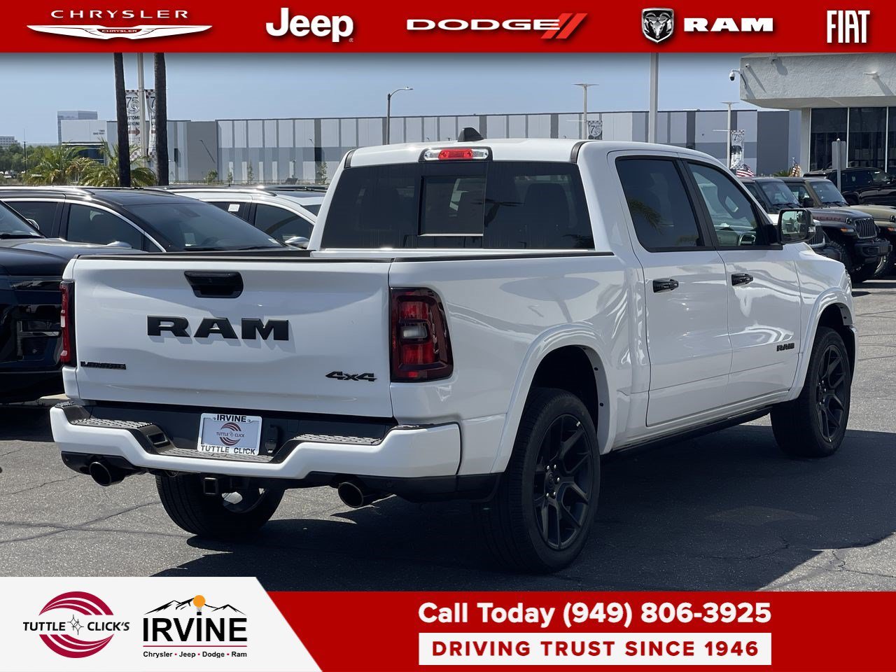 New 2026 Bright White Clear-Coat Exterior Paint RAM Laramie image 6