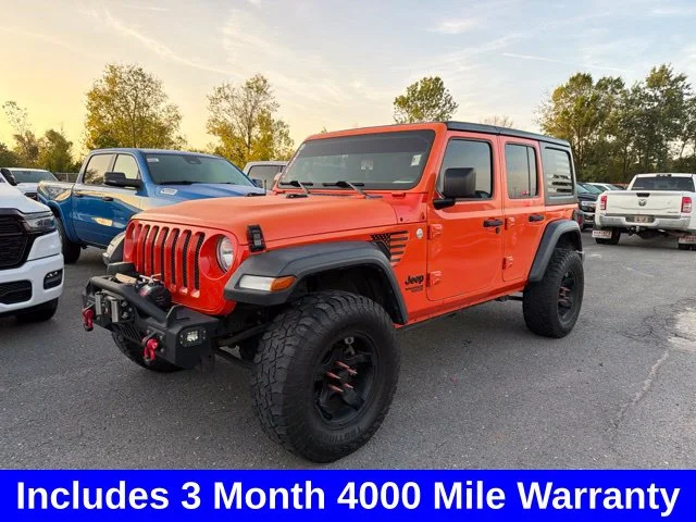 Used 2018 Orange Jeep Unlimited Sport S image 1