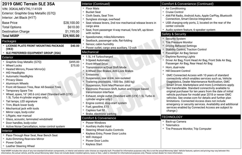 Used 2019 Gray GMC SLE image 34