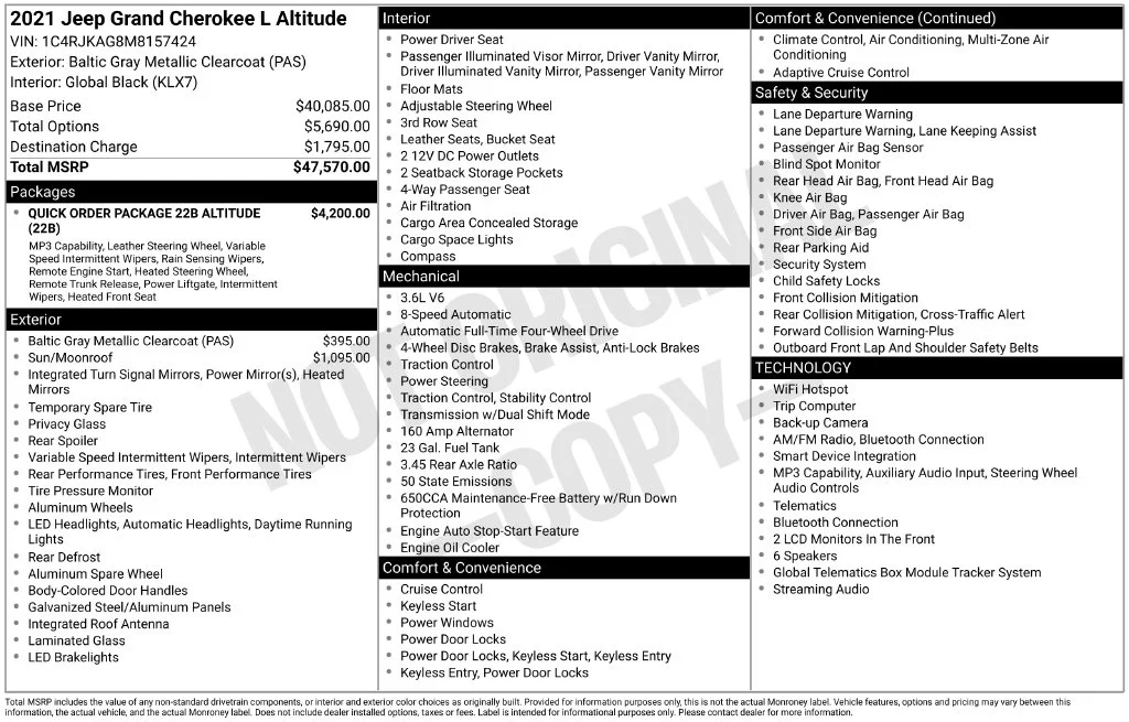 Used 2021 Gray Jeep Altitude image 2