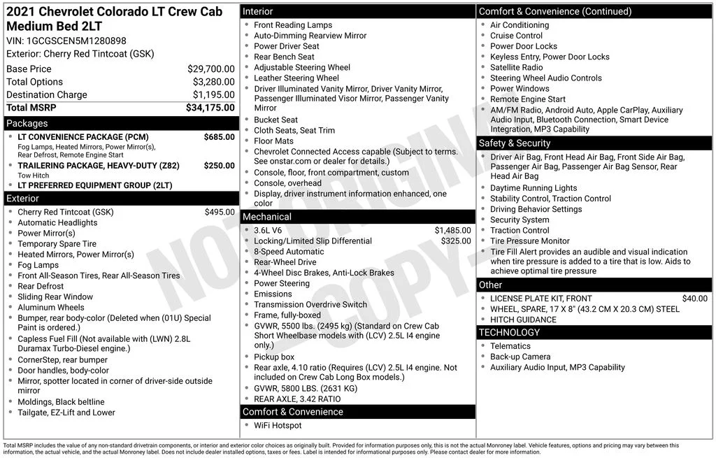 Used 2021 Red Chevrolet LT image 30