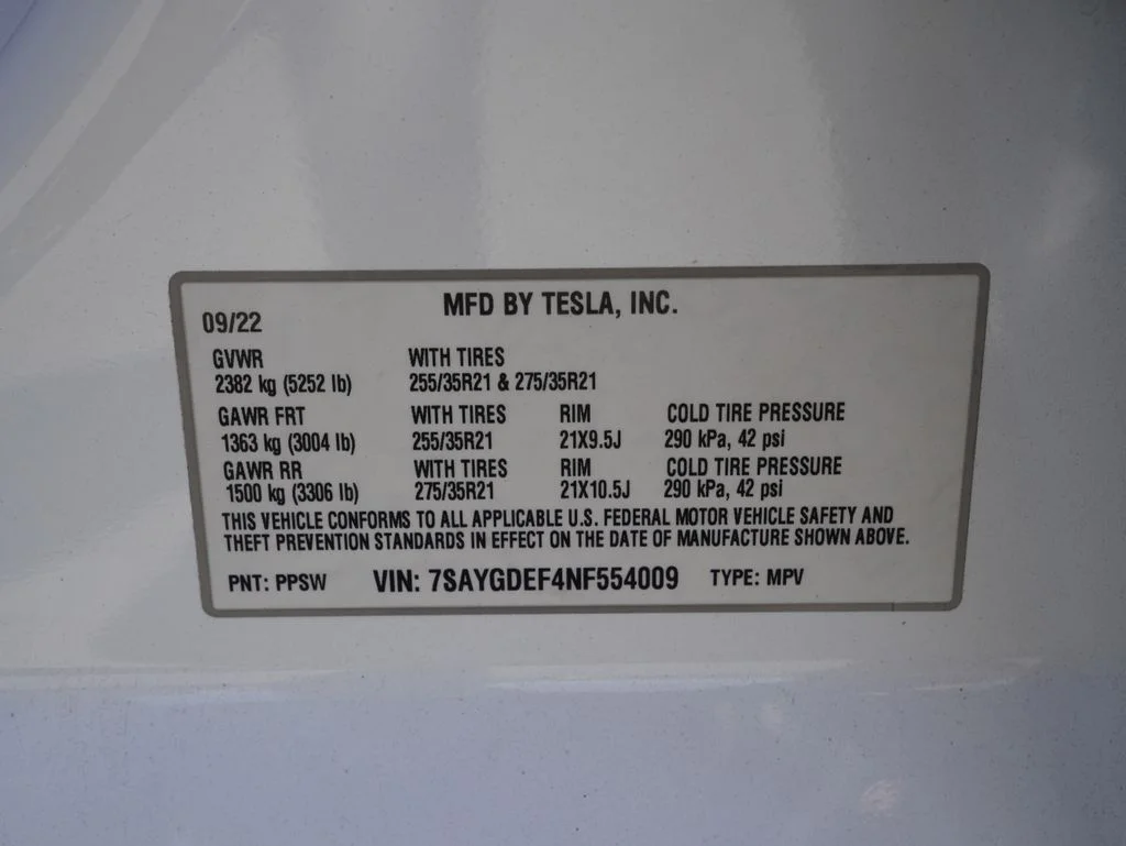 Used 2022 White Tesla Performance image 5