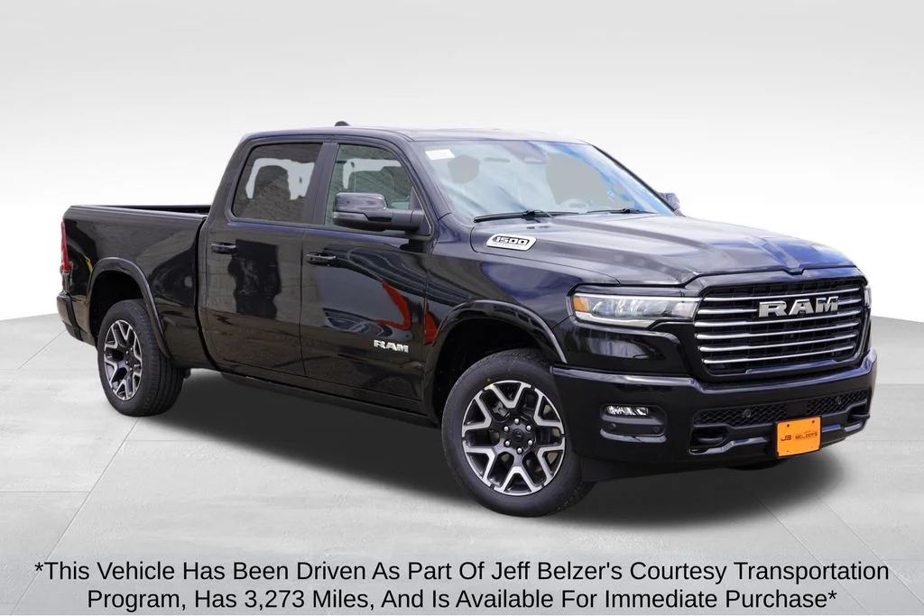 New 2026 Diamond Black Crystal Pearl-Coat Exterior Paint RAM Laramie image 1