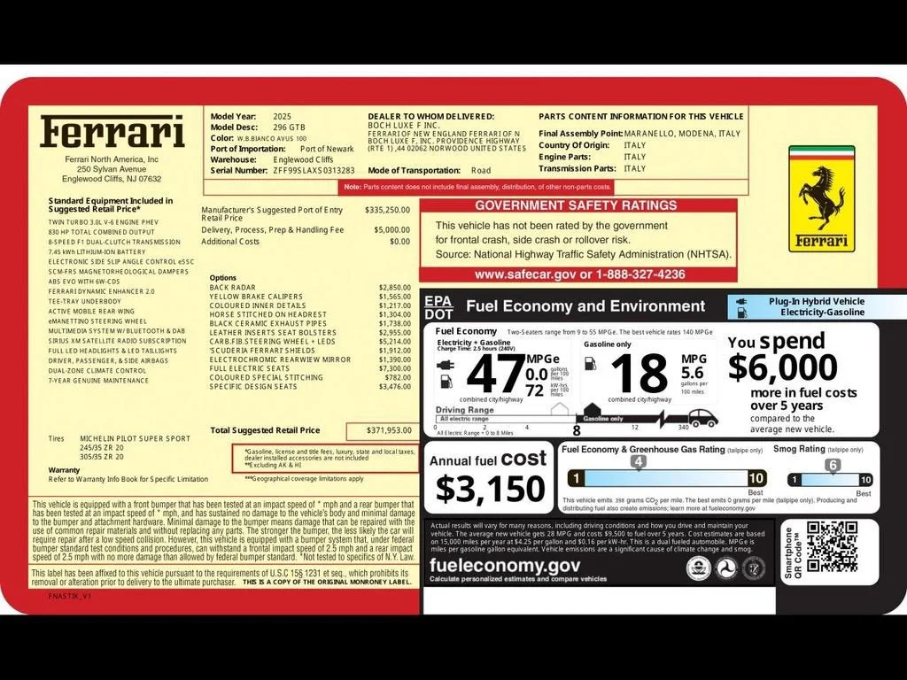 Used 2025 Bianco Avus Ferrari  image 31