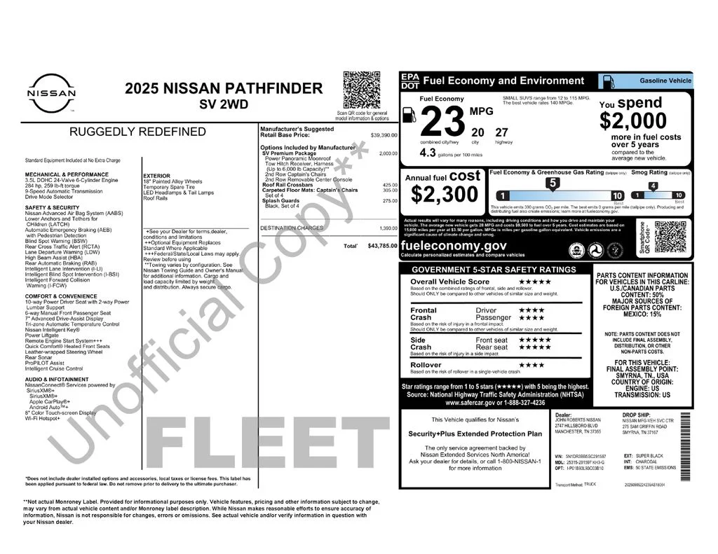 Certified Used 2025 Black Nissan SV image 13