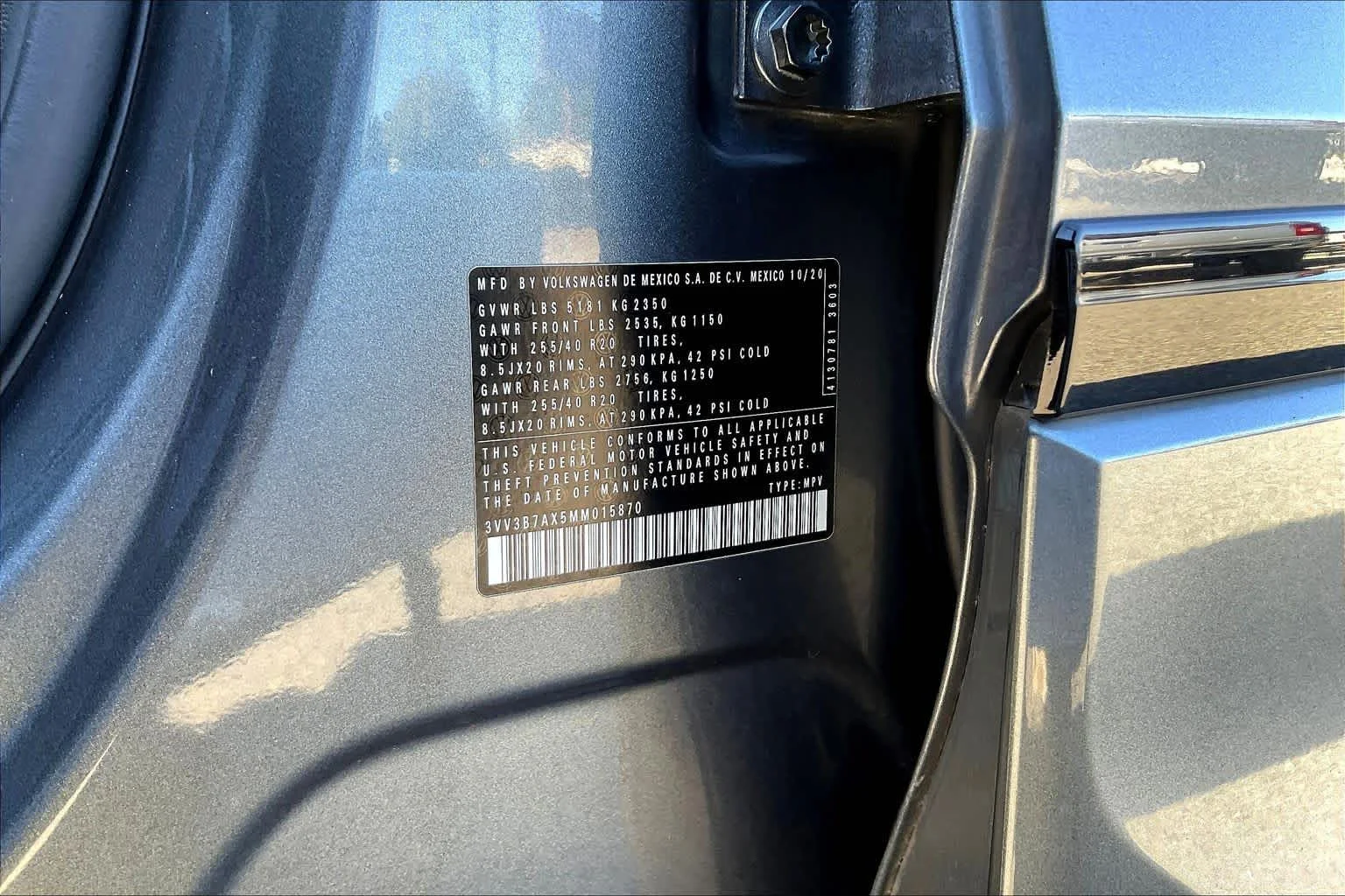 Used 2021 Platinum Gray Metallic Volkswagen SE R-Line Black image 35