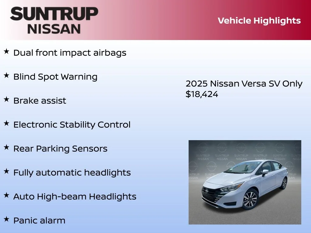 2025 Nissan Versa Sedan SV - Photo 23