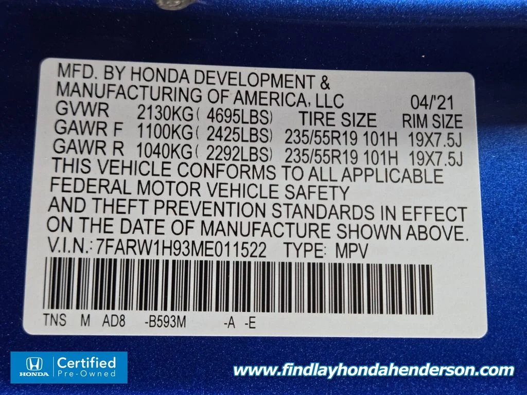 2021 Honda CR-V Touring - Photo 14