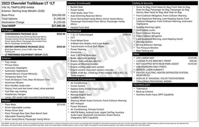 Used 2023 Sterling Gray Metallic Chevrolet LT image 31