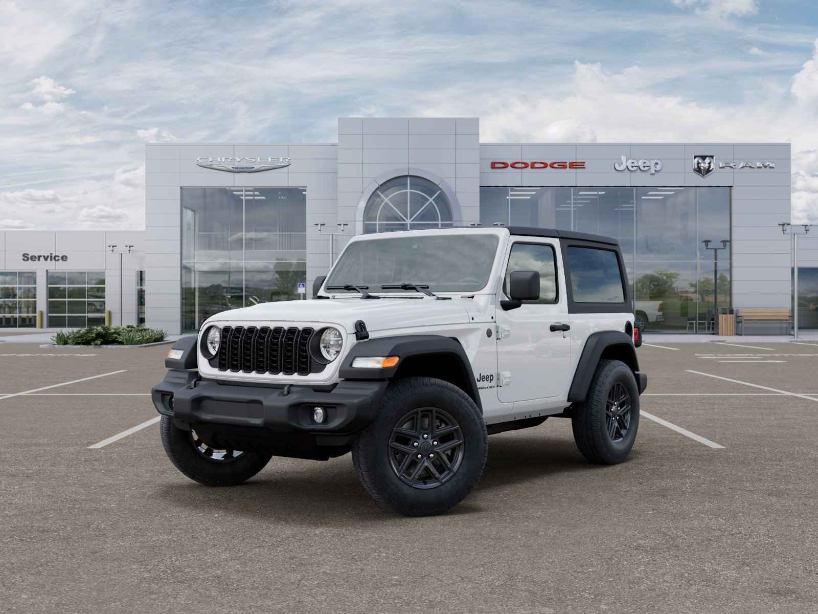 New 2026 Bright White Clear-Coat Exterior Paint Jeep Sport S image 37