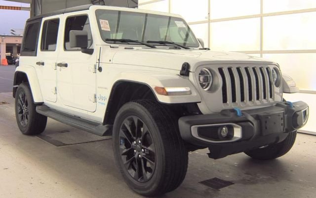 Used 2022 White Jeep Unlimited Sahara 4xe image 4